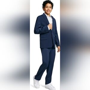 Calvin Klein Boys' Suit Set - Size 14 - Slim Fit Stretch Blue Brilliant